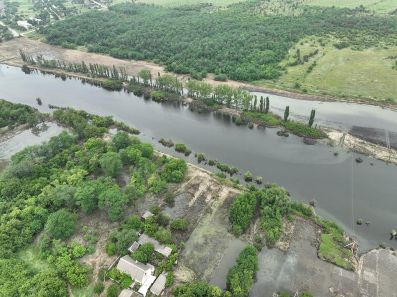 Kalynivske following the destruction of Kakhovka hydroelectric power plant. (Credit: Khoda.gov.ua/Wikimedia Commons)